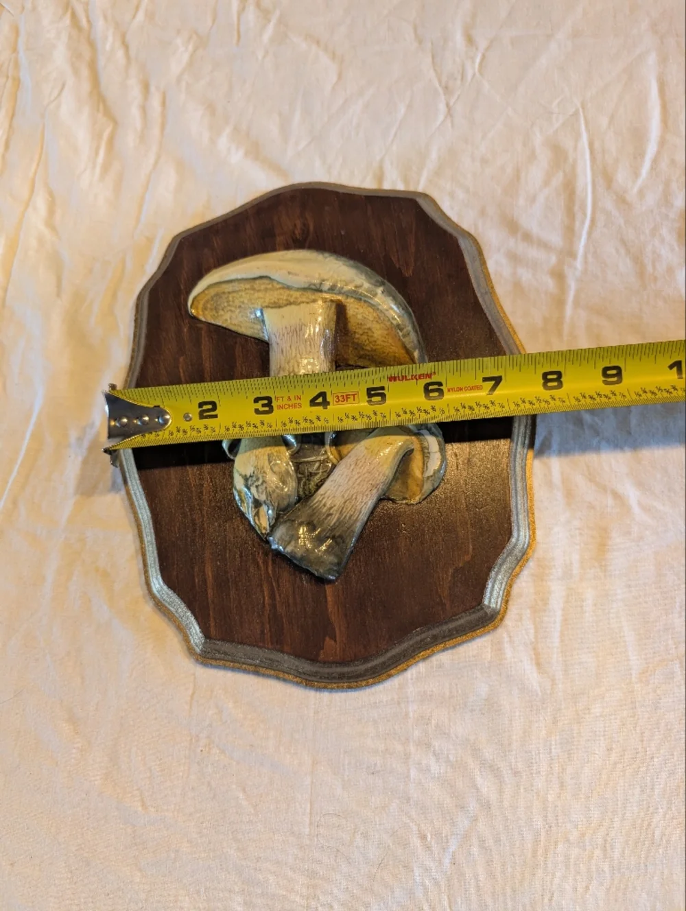 2/40$ Vintage Brown and Beige Mushroom Wall Plaque - Vintage - Picture 5 of 5